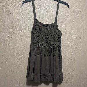 BloomChic Olive Crochet Camisole